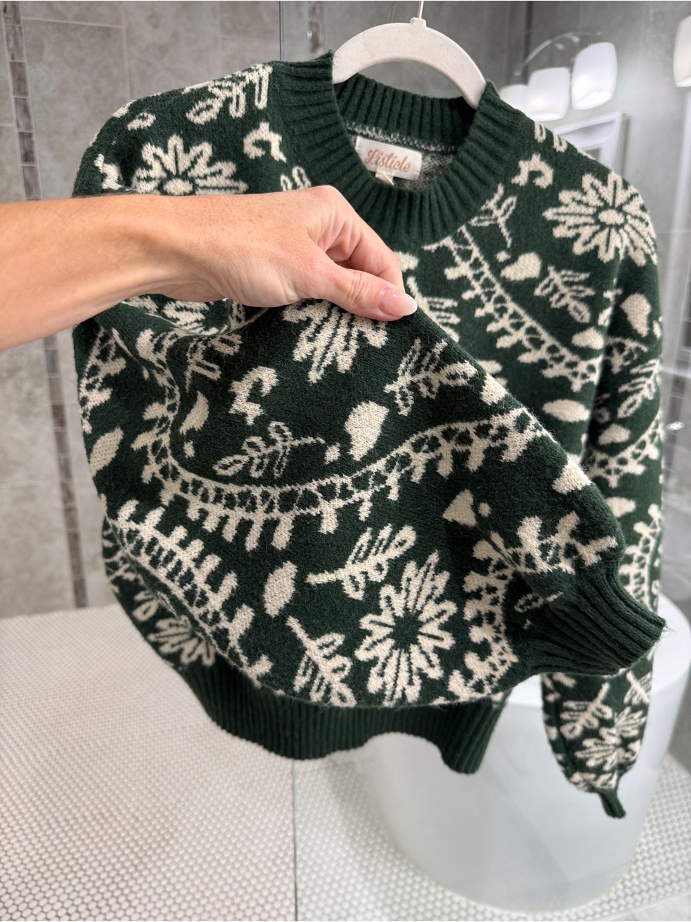 Heirloom Floral Fair Isle Knit Sweater by the brand Listicle - small - Picture 3 of 4